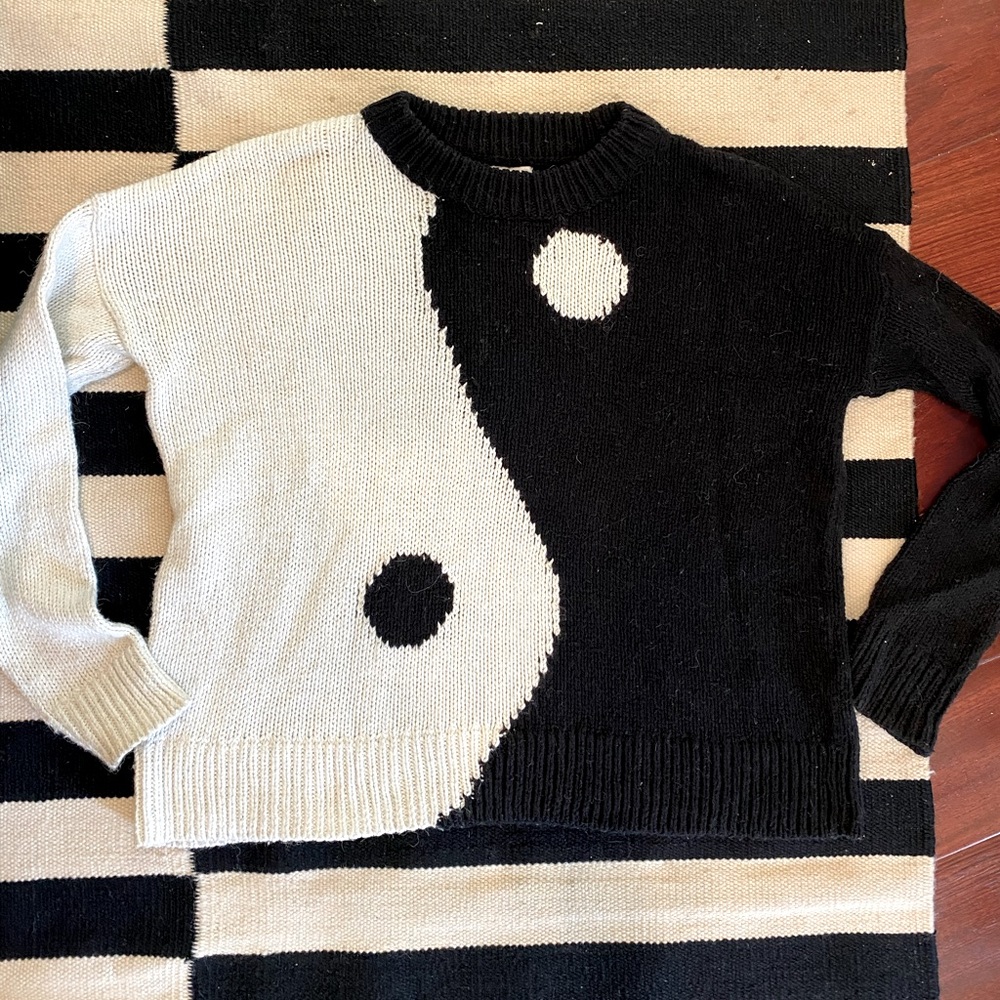 Madewell Yin Yang Knit Cotton Alpaca Sweater- XS/S